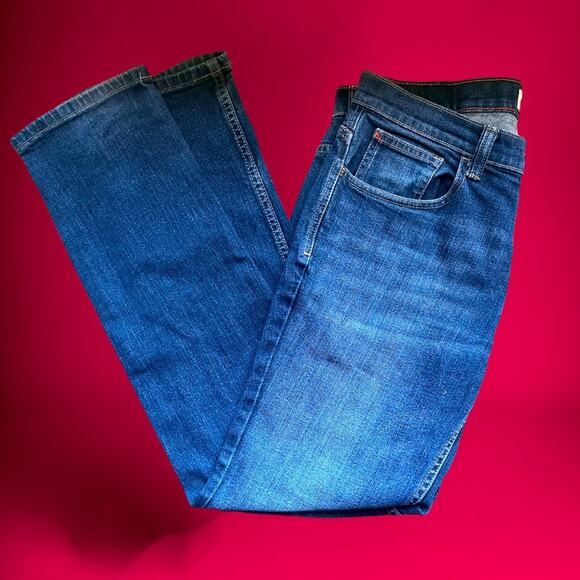 Free World Night Train Jeans Men's Blue Medium Wash Regular Straight - Picture 1 of 9